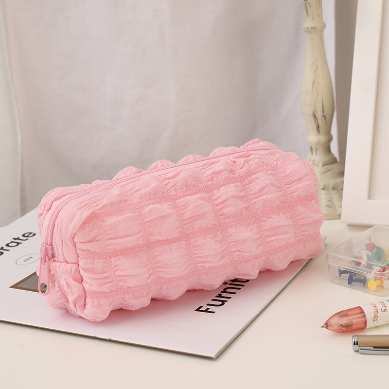 Wholesale Large Capacity Puff Polyester Pencil Case